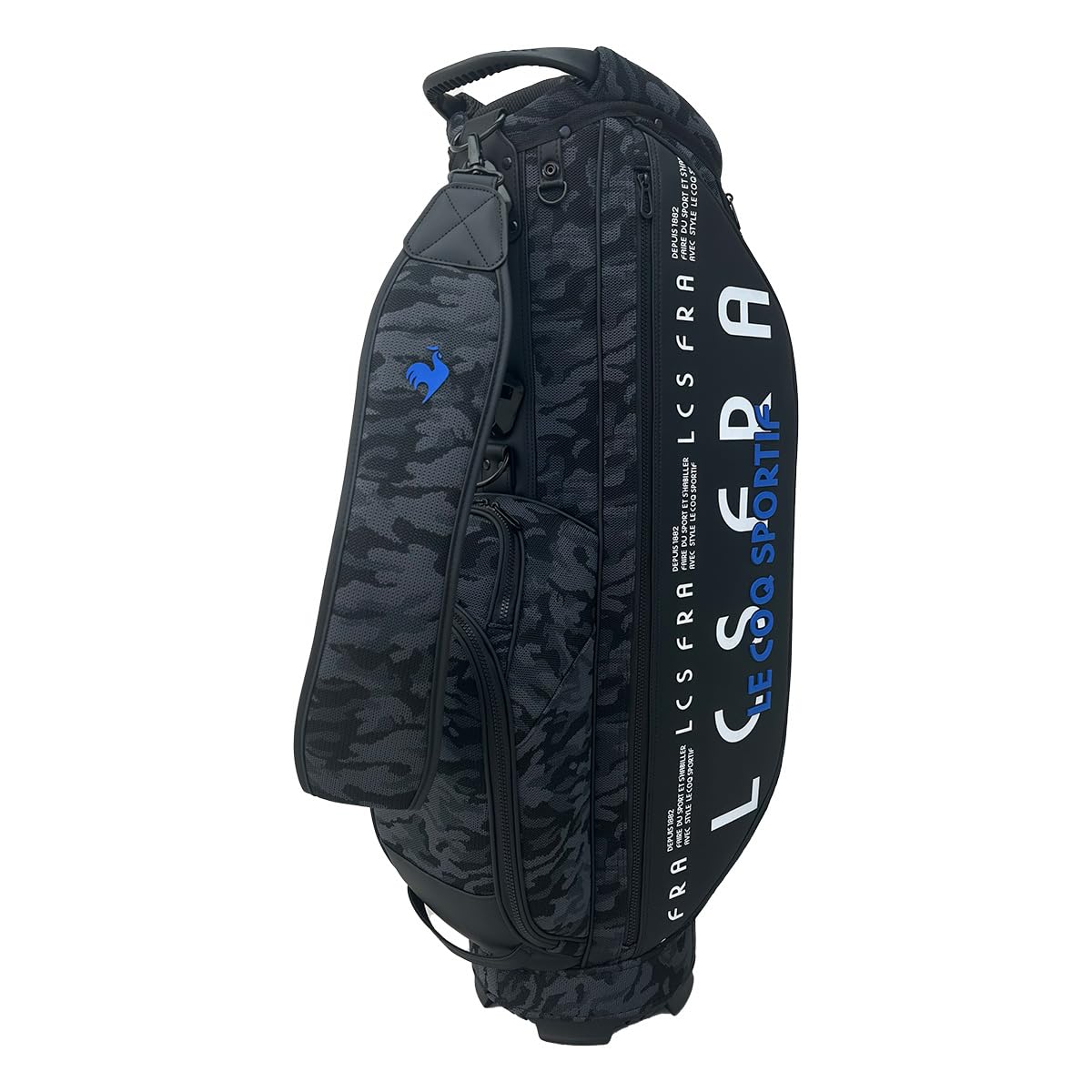 [ルコックスポルティフ] ミックス柄 オリジナルニット素材 ネームプレート付 ゴルフ QQBXJJ00 メンズ B..