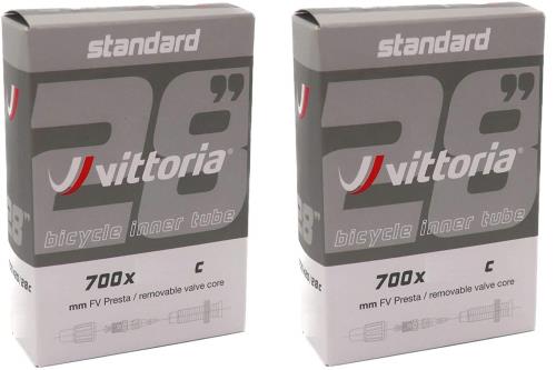 2個セット Vittoria インナーチューブ 700c 仏式バルブ Standerd inner tube (70020/28c(バルブ長48mm)..