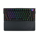 ASUS ROG Azoth Extreme ゲーミングキーボード/クリッキースイッチ ROG NX Storm / 75%レイアウト / 2.4GHzワイヤレス / USB接続/Bluetooth/リストレスト/ホットスワップ対応/静音フォーム/アルミ合金製ケース/コントロールノブ/タッチスクリーン/macOS対応/マグネット式スタ