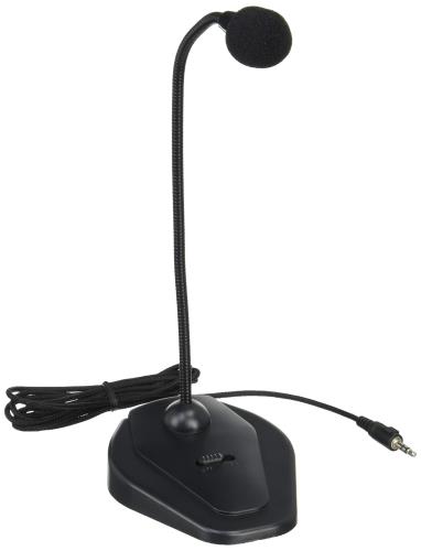 エレコム マイク パソコンマイク スタンド型 フレキシブルアーム ミュートスイッチ付 HS-MC05BK