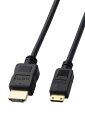 エレコム mini HDMI - HDMI 変換ケーブル 1m スリム...(2)