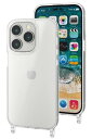 エレコム(ELECOM) iPhone 14 Pro 用 ケース スマホショルダーストラップ用ホール付き TPU 耐衝撃 エアークッション 半透明 指紋防止 ワイヤレス充電対応 別売りのストラップと組み合わせて、好みのスタイルに シルキークリア PM-A22CHVCKSHMC