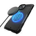 エレコム iPhone15 ケース ZEROSHOCK マグネット内蔵 耐衝撃 衝撃吸収 四つ角ダンパー グリップデザイン ストラップホール付き ブラック PMWA23AZEROG2BK