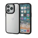 エレコム iPhone 14 Pro ケース カバー 360度保護 耐衝撃 衝撃吸収 薄型 0.9mm ストラップホール付き ブラック PM-A22CTS3BK