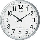 リズム(RHYTHM) 掛け時計 電波時計 オフィス 大型 高感度受信 3電波対応 ステンレス枠 連続秒針 シルバー Φ55x5.5cm オフィス用品 工場 事務所 広範囲受信モデル M821 シチズン CITIZEN 4MY821-019