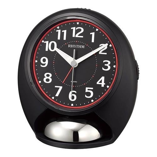リズム(RHYTHM) 目覚まし時計 大音量 アナログ タフバトラーラウド ステップ秒針 ベル音 ライト 黒 RHYTHM 4RA480SR02