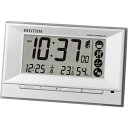 リズム(RHYTHM) 目覚まし時計 電波時計 デジタル 温度 湿度 カレンダー 熱中症 白 8.8x14.3x4.2cm 8RZ207SR03