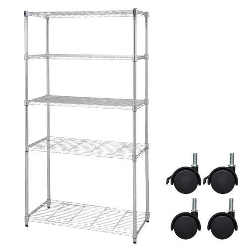 アイリスオーヤマ メタルラック 本体 キャスター付 幅91奥行46高さ178.5cm 5段 耐荷重60kg ポール径25mm スチールラック サビに強い 防サビ加工 棚 シェルフ SE-918EC