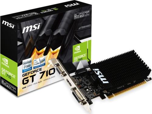 MSI ファンレスロープロファイル対応 GeForce GT 710 グラフィックスカード メモリ2GBモデル GT 710 2G..