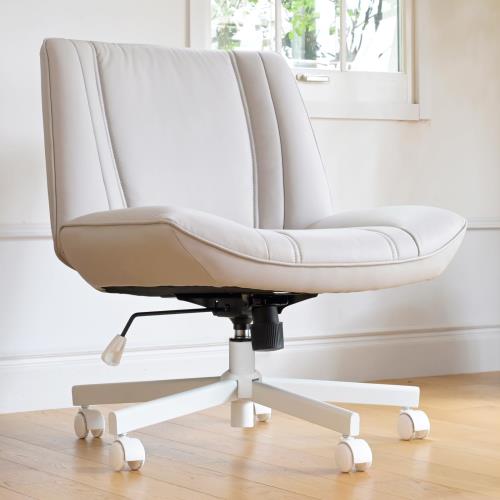 山善(YAMAZEN) チェア あぐらチェア ソファ 一人掛け ゆったり 室内 いす 椅子 キャスター付き 座面広い ゲーミングチェア オフィスチェア デスクチェア 幅68.5奥行71.5高さ77.5-83.5cm 組立品 グレージュ WSC-81P(NGG)