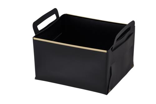 パール金属 小物入れ 収納ボックス CUBEケース ブラック Lサイズ (約)312617.5cm N-7141