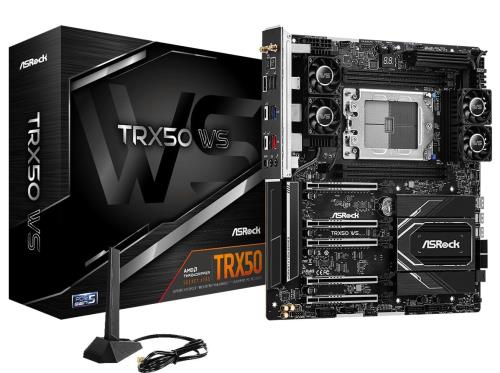 ASRock マザーボード TRX50 WS AMD CPU (Socket sTR5) 対応 TRX50 チップセット DDR5 EATX マザーボー..