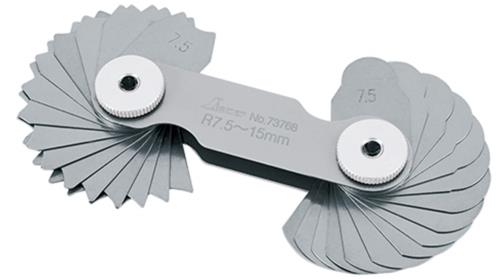 シンワ測定(Shinwa Sokutei) ラジアスゲージ B R7.5~15 32枚組 73768