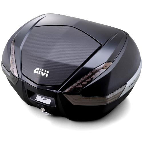 GIVI(ジビ) バイク リアボックス モノキー 47L V47NNT 未塗装ブラック(カーボン調パネル) スモークレンズ 92472