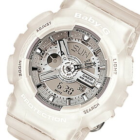 CASIO BABY-G （カシオ ベビーG） BA-110-7A2／BA110-7A2 BigCase Series／ビッグケースシリーズ アナデジコンビ ホワイト レディースウォッチ 腕時計 （日本版型番：BA-110-7A2JF／BA110-7A2JF）