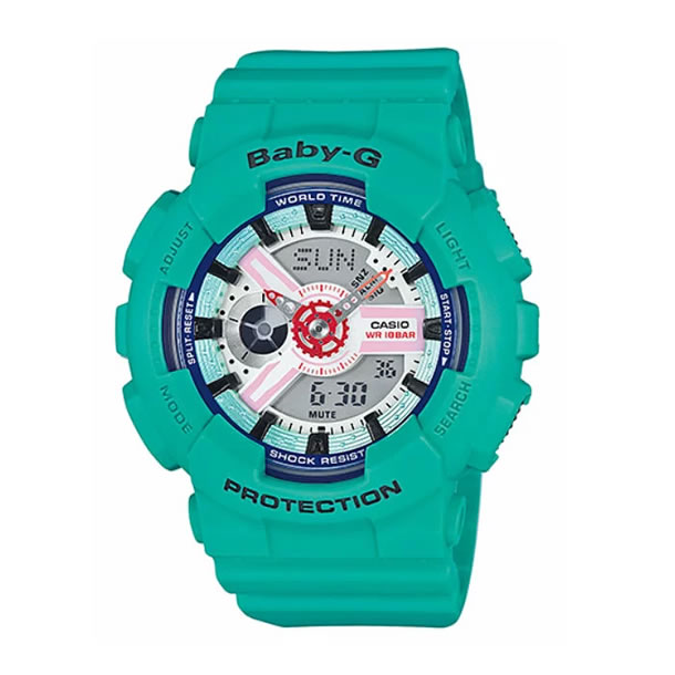 【並行輸入品】 CASIO BABY-G カシオ ベビーG BA-110SN-3A/BA110SN-3A BIG CASE SERIES/ビッグケース シリーズ アナデジ グリーン レディース 腕時計 BA-110SN-3AJF/BA110SN-3AJF