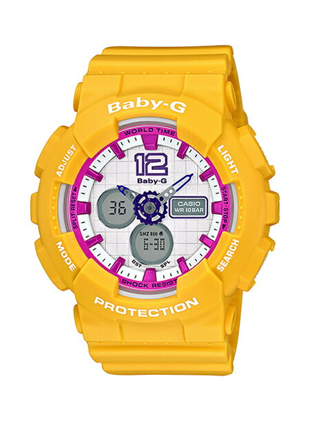 カシオ Baby-G 腕時計（メンズ） 【並行輸入品】 CASIO BABY-G カシオ ベビーG BA-120-9B/BA-120-9B アナデジ イエロー レディース 腕時計 BA-120-9BJF/BA120-9BJF