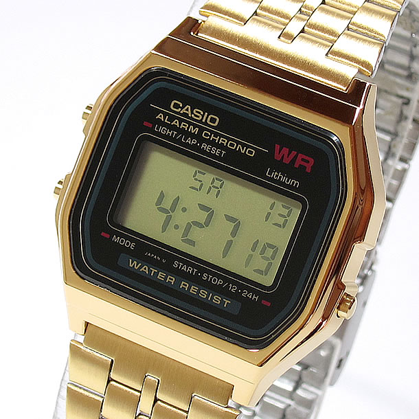 CASIO カシオ A-159WGEA-1/A159WGEA-1 スタンダード デジタル メンズ クロノグラフ ゴールド キッズ 子供 かわいい チープカシオ チプカシ 腕時計のサムネイル