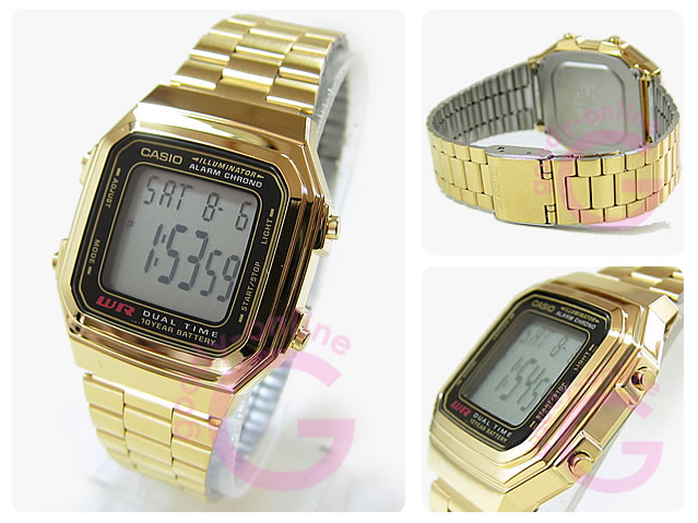 CASIO カシオ A-178WGA-1A/A178WGA-1A スタンダード デジタル メンズ クロノグラフ...