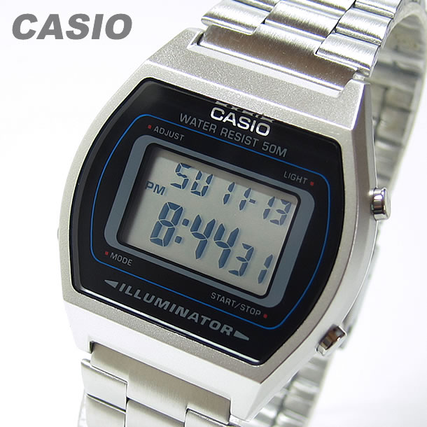 CASIO カシオ B-640WD-1A/B640WD-1A ベーシック デジタル メタルベルト シルバー キッズ 子供 かわいい ユニセックス チープカシオ チ..