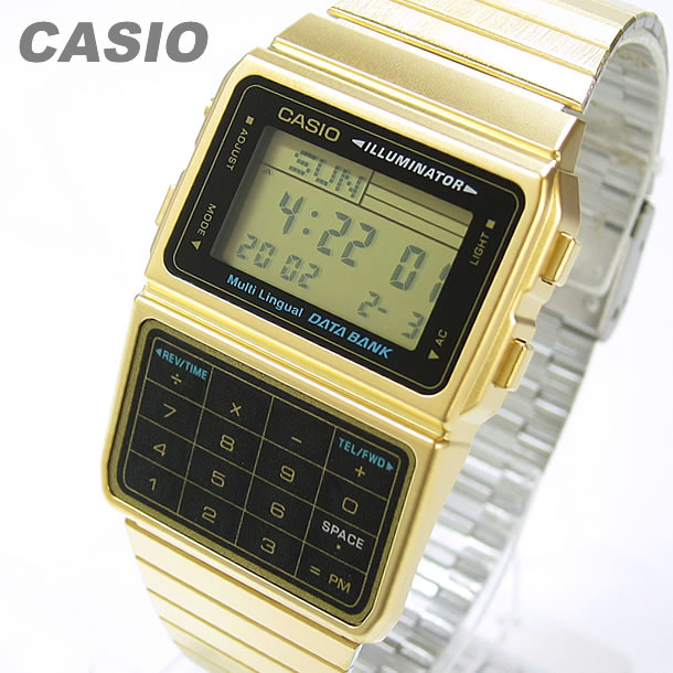 データバンク CASIO DATA BANK （カシオ データバンク） DBC-611G-1/DBC611G-1 テレメモ 計算機/電卓 ゴールド キッズ 子供 かわいい ユニセックス チープカシオ チプカシ 腕時計 【あす楽対応】