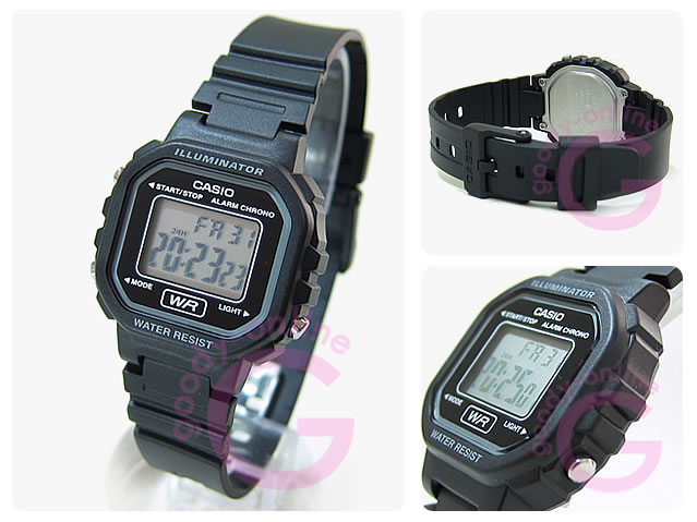 CASIO カシオ LA-20WH-1A/LA20WH-1A スタンダード デジタル ブラック キッズ 子供 ...