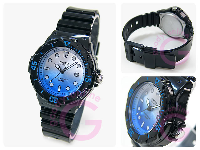 CASIO カシオ LRW-200H-2E/LRW200H-2E スポーツギア ミリタリーテイスト ブルー/ブラック ペアモデル キッズ 子供 かわいい レディース チープカシオ チプカシ 腕時計