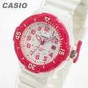 CASIO カシオ LRW-200H-4B/LRW200H-4B スポーツギア ミリタリーテイスト ピンク/ホワイト ペアモデル キッズ 子供 かわいい レディース チープカシオ チプカシ 腕時計 その1