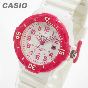 CASIO カシオ LRW-200H-4B/LRW200H-4B スポーツギア ミリタリーテイスト ピンク/ホワイト ペアモデル キッズ 子供 かわいい レディース チープカシオ チプカシ 腕時計