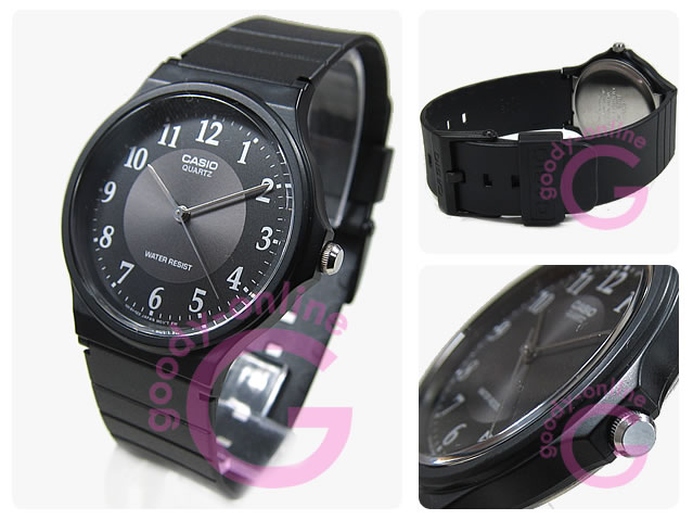 CASIO カシオ MQ-24-1B3LL/MQ24-1B3LL ベーシック アナログ ブラック キッズ 子供 ...