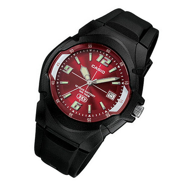 Rakuten - CASIO カシオ MW-600F-4A/MW600F-4A ベーシック アナログ ブラック/レッド キッズ 子供 かわいい メンズ チープカシオ チプカシ 腕時計 【あす楽対応】