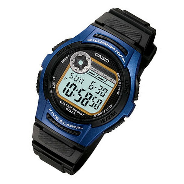 CASIO カシオ W-213-2A/W213-2A スタンダード デジタル ブルー キッズ 子供 かわいい メンズ チープカシオ チプカシ 腕時計