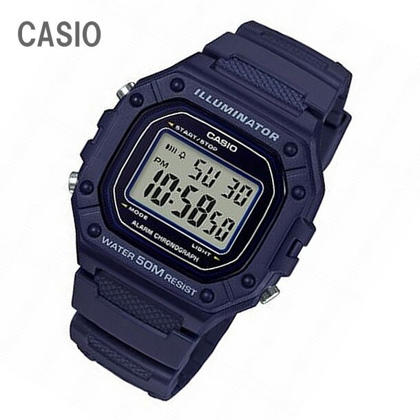 CASIO/チープカシオ W-218H-2A/W218H-2A スタンダード デジタル ブルー メンズ チプカシ キッズ/子供にもオススメ 腕時計