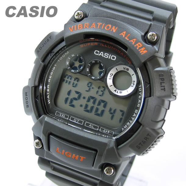 CASIO カシオ W-735H-8A/W735H-8A スポーツ デジタル グレー キッズ 子供 かわいい メンズ チープカシオ チプカシ 腕時計 【あす楽対応】