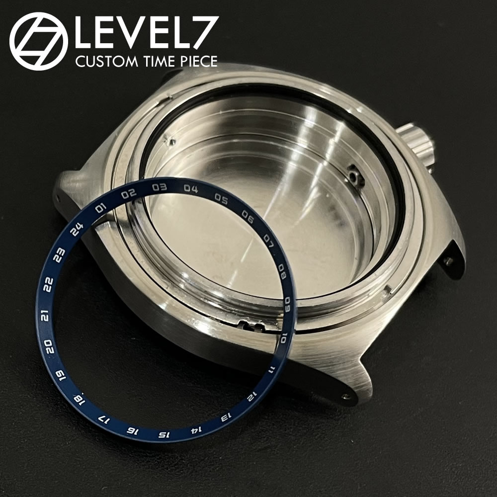 【チャプターリング】【CRIN-GMTBL】 ネイビーブルー×ホワイトGMTインデックス 24時間表記 カスタム用..