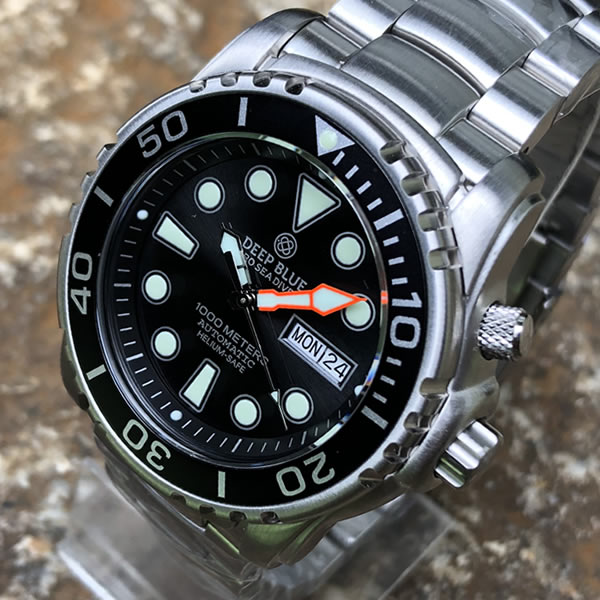 DEEP BLUE ʥǥץ֥롼 PSD1KBLACK Pro Sea Diver 1000mɿ С  Seiko N...