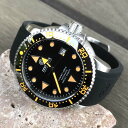 DEEP BLUE（ディープブルー）ダイバーズウォッチ MASTER 1000 II 44MM 330M/30気圧防水 SEIKO 自動巻きムーブメント セラミックべセル オレンジインデックス ブラックダイヤル m1k2aror 腕時計