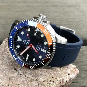 DEEP BLUE（ディープブルー）ダイバーズウォッチ MASTER 1000 II 44MM 330M/30気圧防水 SEIKO 自動巻きムーブメント セラミックべセル ビンテージ ブルーダイル MSTR442PEPS 腕時計