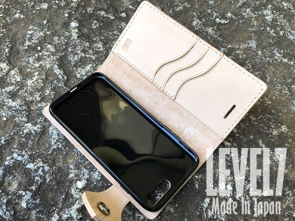 LEVEL7 レザーiPhoneケース用 付け替えTPU製ケース ブラックカラー iPhone8/SE 2世代、3差世代共有