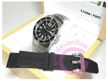 【世界限定ウォッチ】LUM-TEC (ルミテック) 300M-1XL 自動巻き ダイバーズウォッチ 300m防水 45mm 替えベルト付き 脅威の蓄光 メンズウォッチ 腕時計