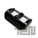 【22MM】 LUM-TEC (ルミテック) 純正パーツ ステンレスバックル ブラックPVD 22mm用 尾錠 腕時計用