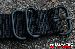 LUM-TEC (ルミテック) 22mm対応 NATOストラップ PVDバックル ブラック 純正 替えベルト 腕時計