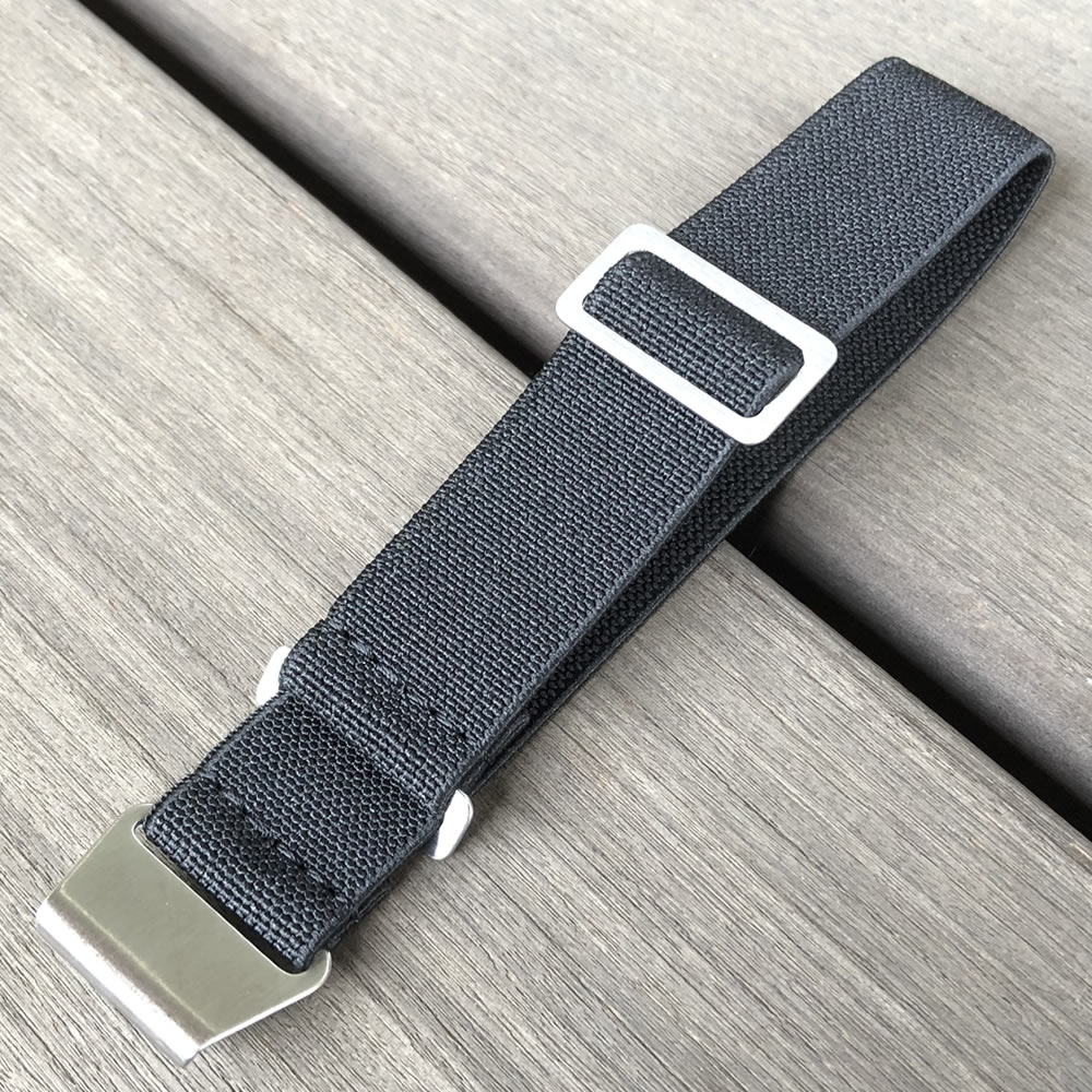 ELASTIC STRAP フランス軍でお馴染み 伸縮性ナイロンベルト 単色 ミリタリー 腕時計用替えベルト EL0LINE LEVEL7 3