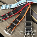 SEATBELT NATO STRAP シートベルト 強化ナイロン製 ブラッシュシルバー ミリタリー 腕時計用替えベルト EL0LINE LEVEL7