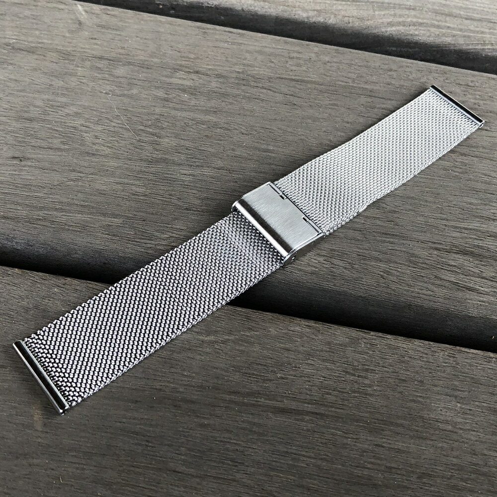 LEVEL7 ステンレスメッシュベルト T2N-05W-SS 細み約0.5MMワイヤー使用 シルバー 腕時計用 替えベルト