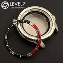 【直径38mm/内径31.5mm 】エポキシ樹脂/アルミ製 立体ベゼルインサート フラット型 12時位置 ルミナスドット COKE/コーラ ブラック×レッド MOD カスタム用パーツ LVBB002 LEVEL7(2)