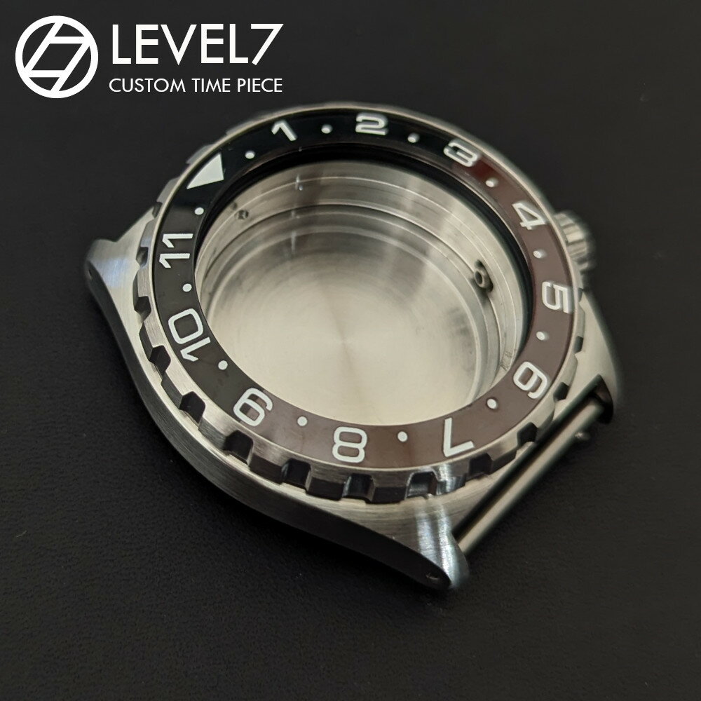 【直径38mm/内径30.7mm 】セラミック製 ベゼルインサート スロープ型 12H表記 COFFEE/コーヒー ブラック×ブラウン MOD カスタム用パーツ LVDA007 LEVEL7