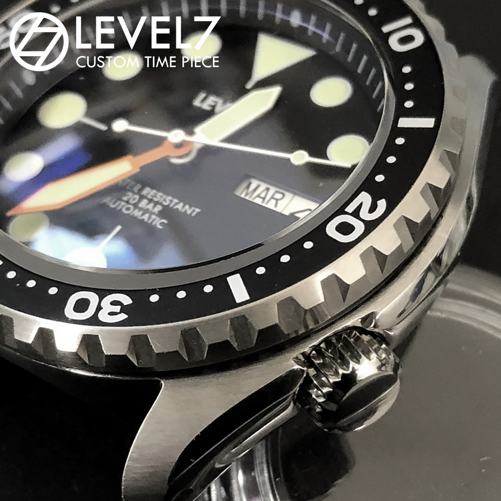 【リューズ/クラウン】CR-COIN 316Lステンレス製 ポリッシュシルバー ダイヤモンドエッジスタイル 20気..