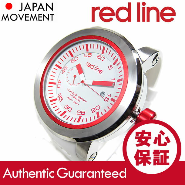 RED LINE（レッドライン） 50046-02-WHST Torque Sport／トルクスポート 自動巻き ラバーベルト ホワイト メンズウォッチ 腕時計 【あす楽対応】