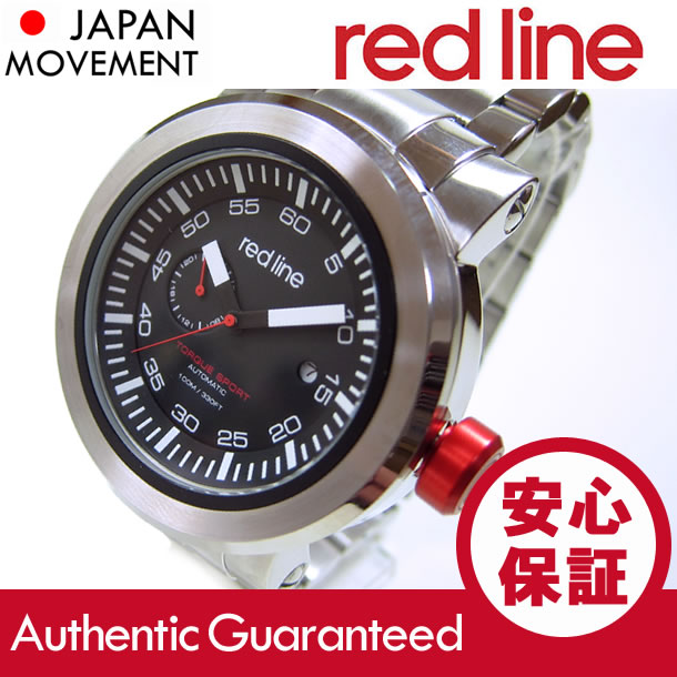 RED LINE（レッドライン） 50046-11BK Torque Sport／トルクスポート 自動巻き メタルバンド ブラックダイアル メンズウォッチ 腕時計【あす楽対応】